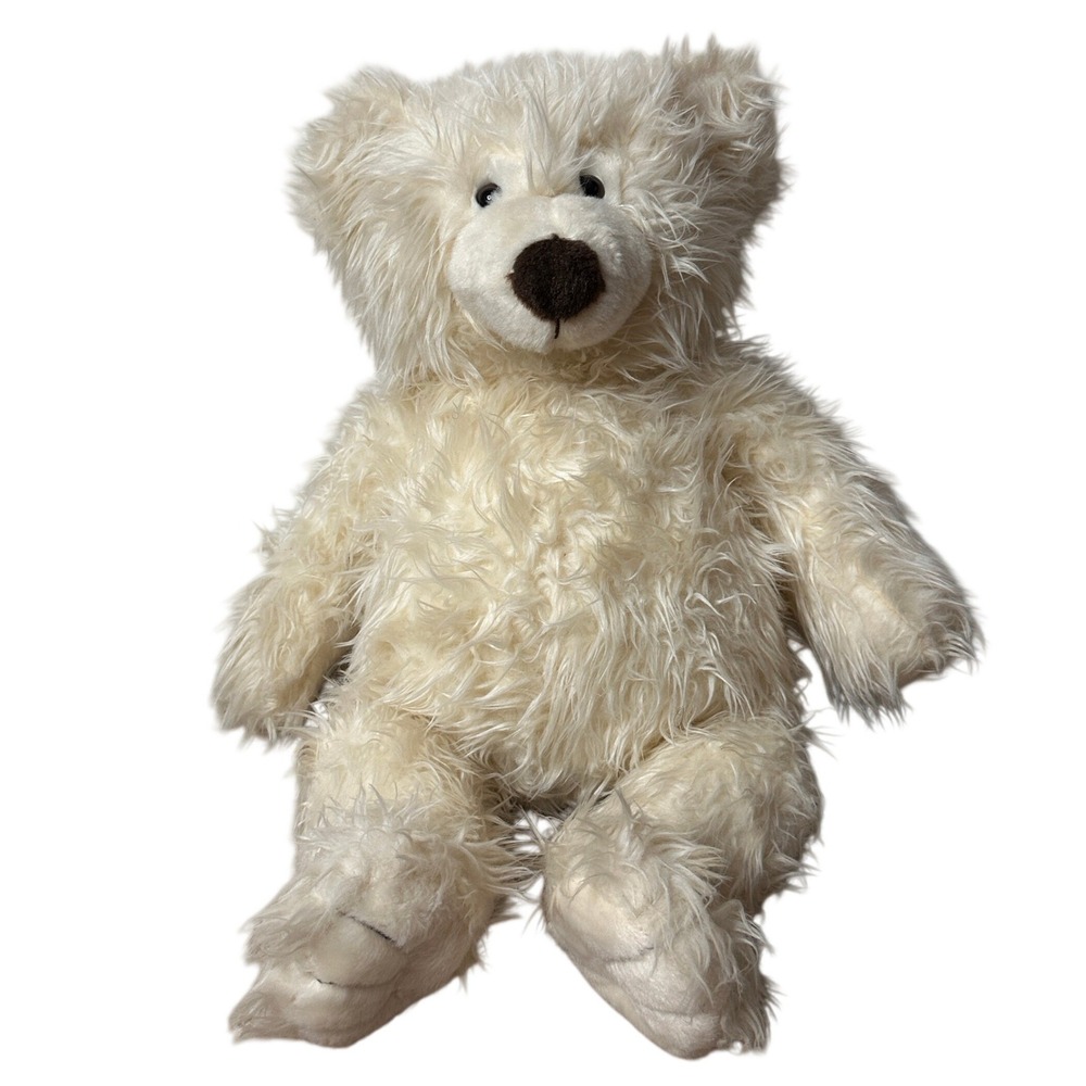 Build-A-Bear 25th Celebration Collection 1997 Polar Bear White Shaggy Plush 2022 - Picture 1 of 8